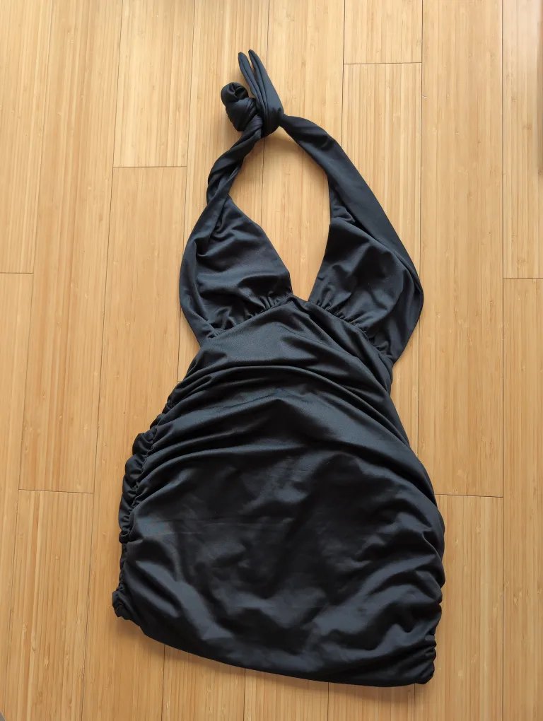 Black Halter Dress S/M thumbnail
