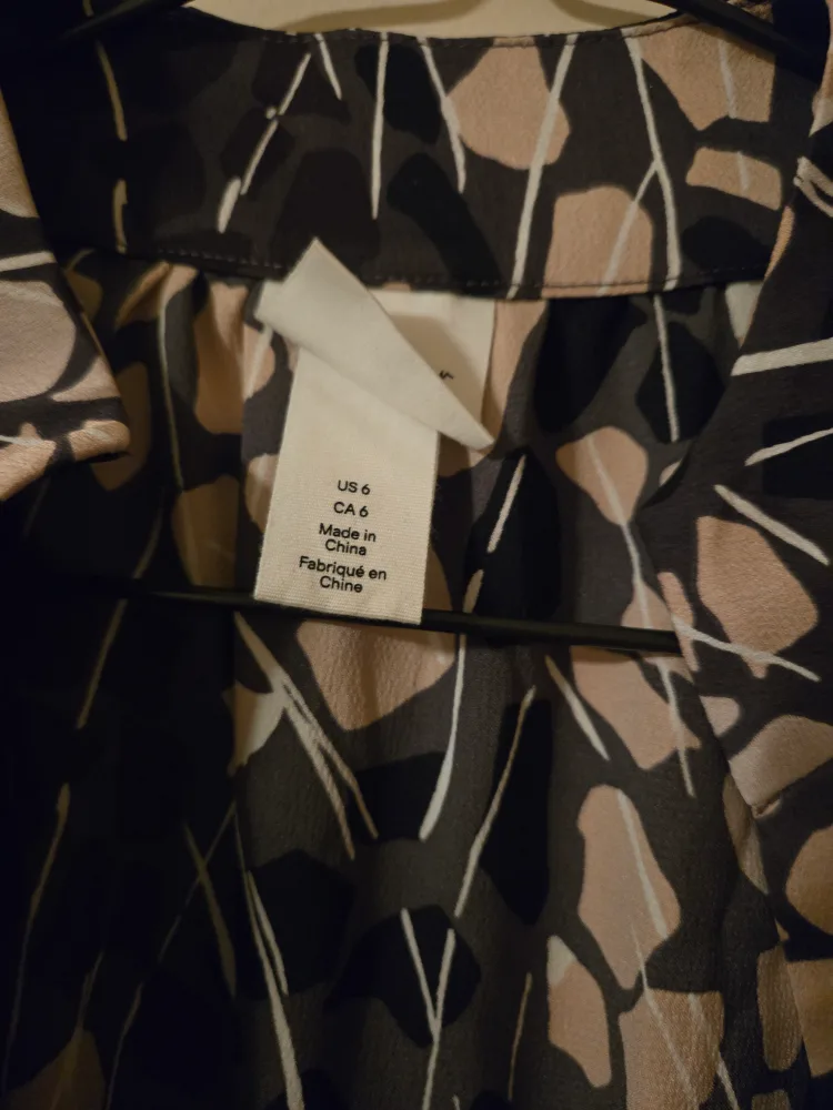 Abstract Print Wrap Dress - Size 6 image indicator(2)