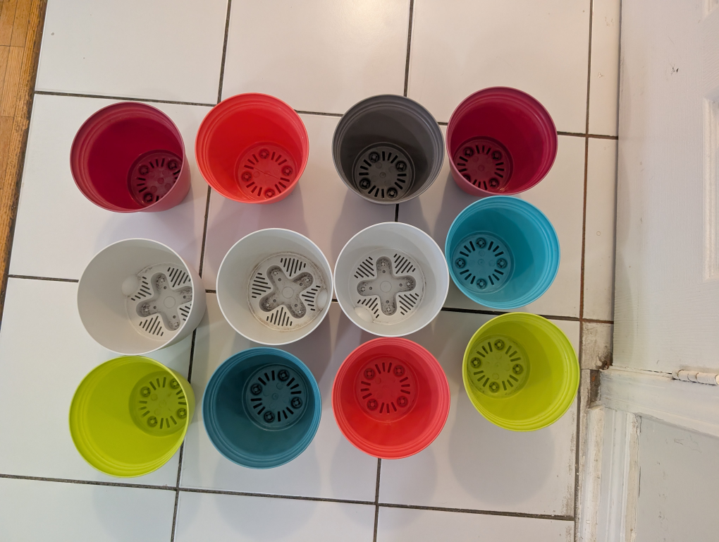 Assorted Colourful Flower Pots