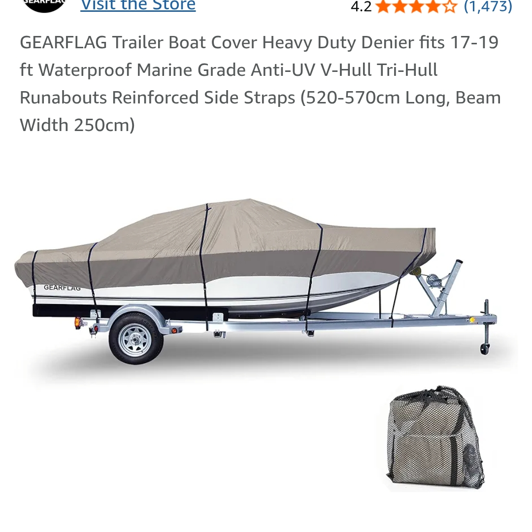 GEARFLAG Trailer Boat Cover 17-19 ft
