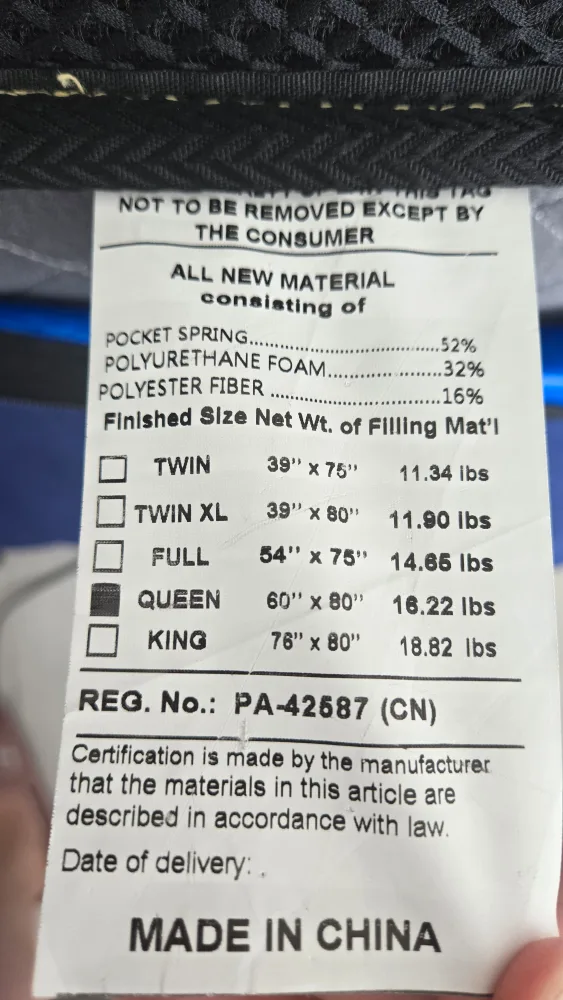 Mattress queen size + plastic cover image indicator(6)