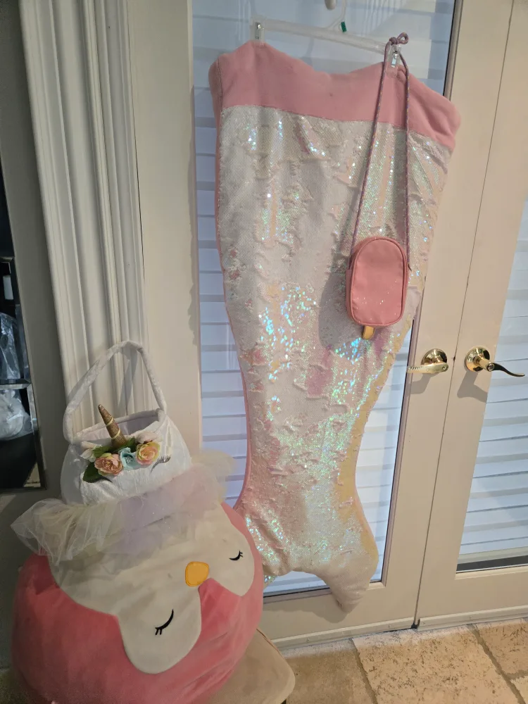 Magical Mermaid Stocking & Plush Owl Basket image indicator(2)