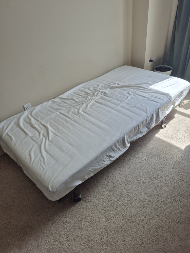 Adjustable Steel Bed Frame on Wheels - photo 3