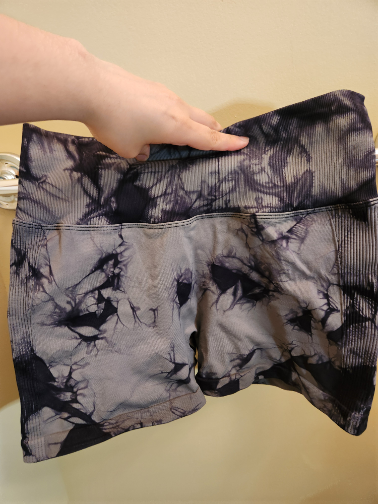YEOREO SoftHue Black Tie Dye Workout Shorts - photo 2