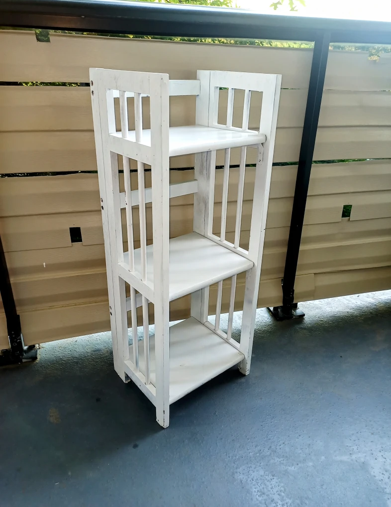 3-Shelf Folding Bookcase Walnut wood 💚
