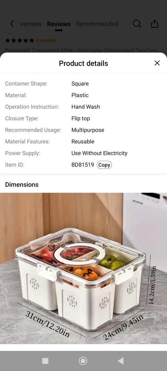 New Refrigerator Storage Box with 4 grids draining boxes image indicator(4)