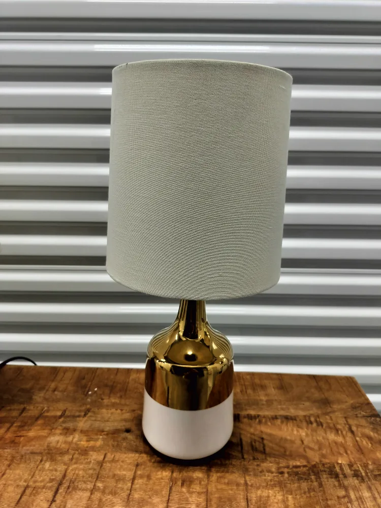 Gold and White Table Lamp thumbnail