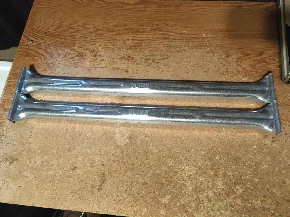 lot of 2 Uline Metal Shelf Supports storage racks thumbnail