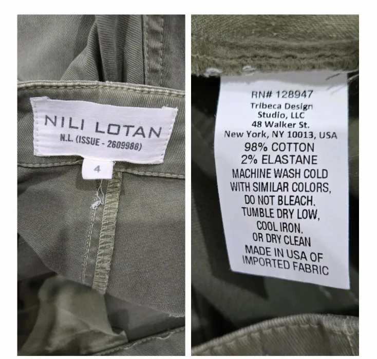 Nili Lotan Mid-Rise Straight Leg Ankle Pants Size 4 image indicator(7)