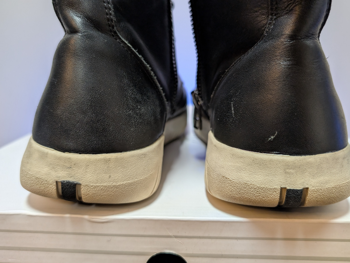Leather High Top Sneaker Boots w/ Zipper - Mens 10.5 - photo 5