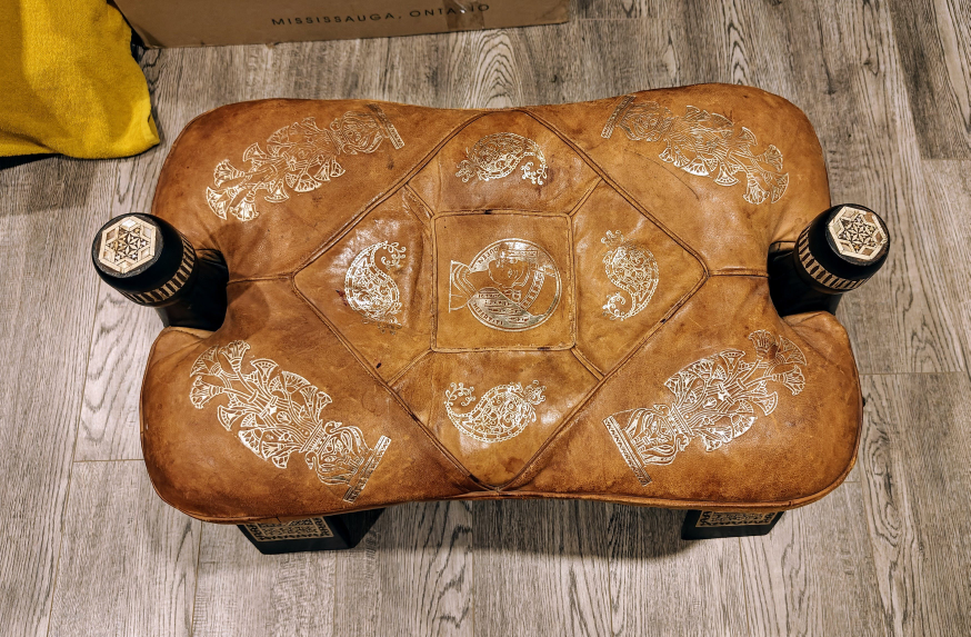 Vintage Egyptian Camel Saddle Stool - photo 3