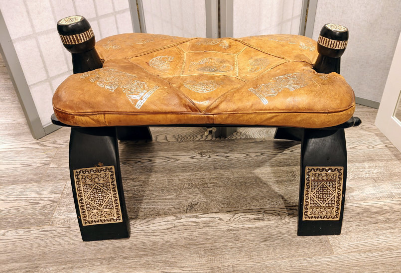 Vintage Egyptian Camel Saddle Stool