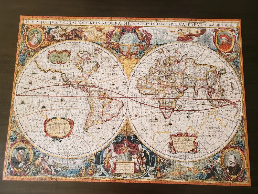 Eurographics Antique World Map Puzzle - 2000 Pieces image indicator(2)