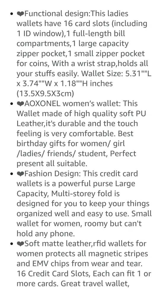 AOXONEL RFID Blocking - Brown Bifold Wallet with Wristlet image indicator(5)