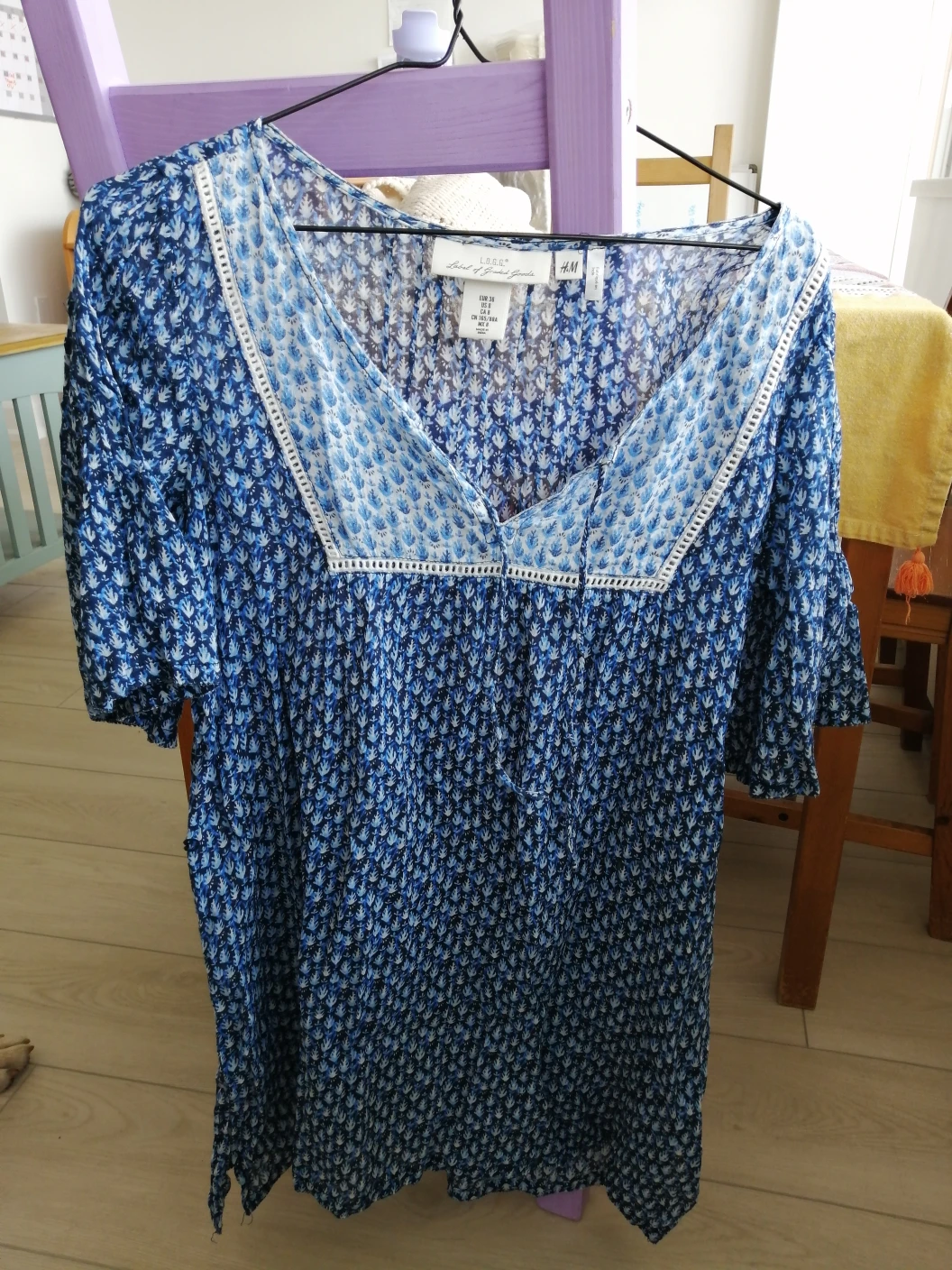 H&M Blue Patterned Dress - photo 2