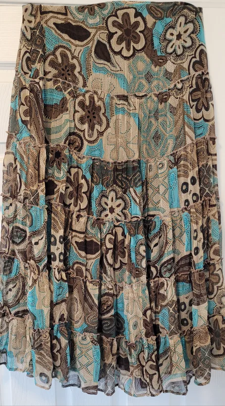 Jessica Floral Print Tiered Skirt thumbnail