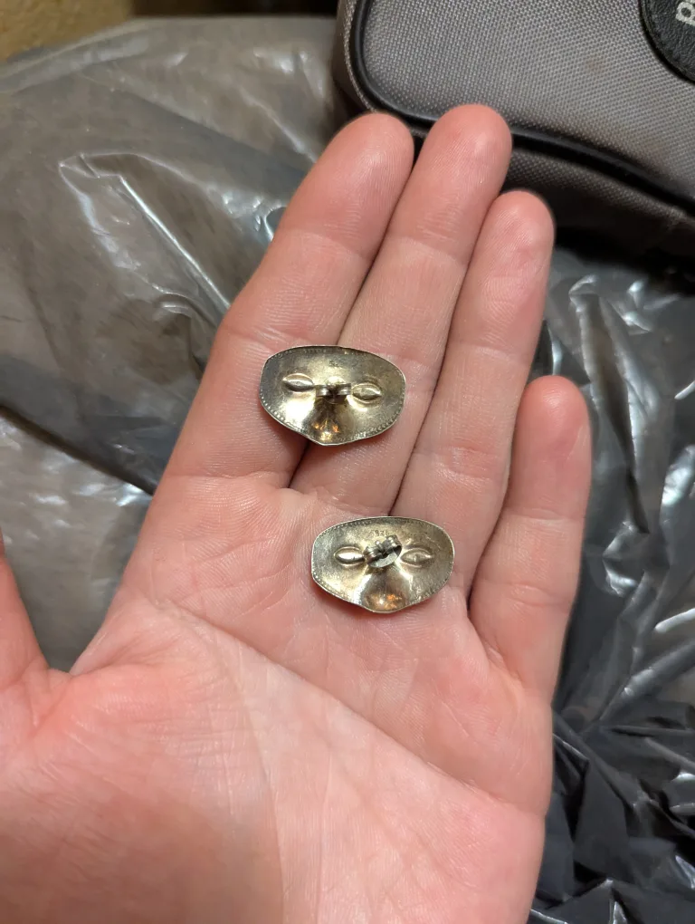 Vintage Silver Mask Earrings thumbnail
