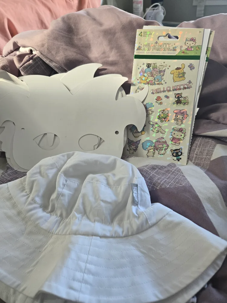 Hello Kitty Stickers & Jan & Jul Hat