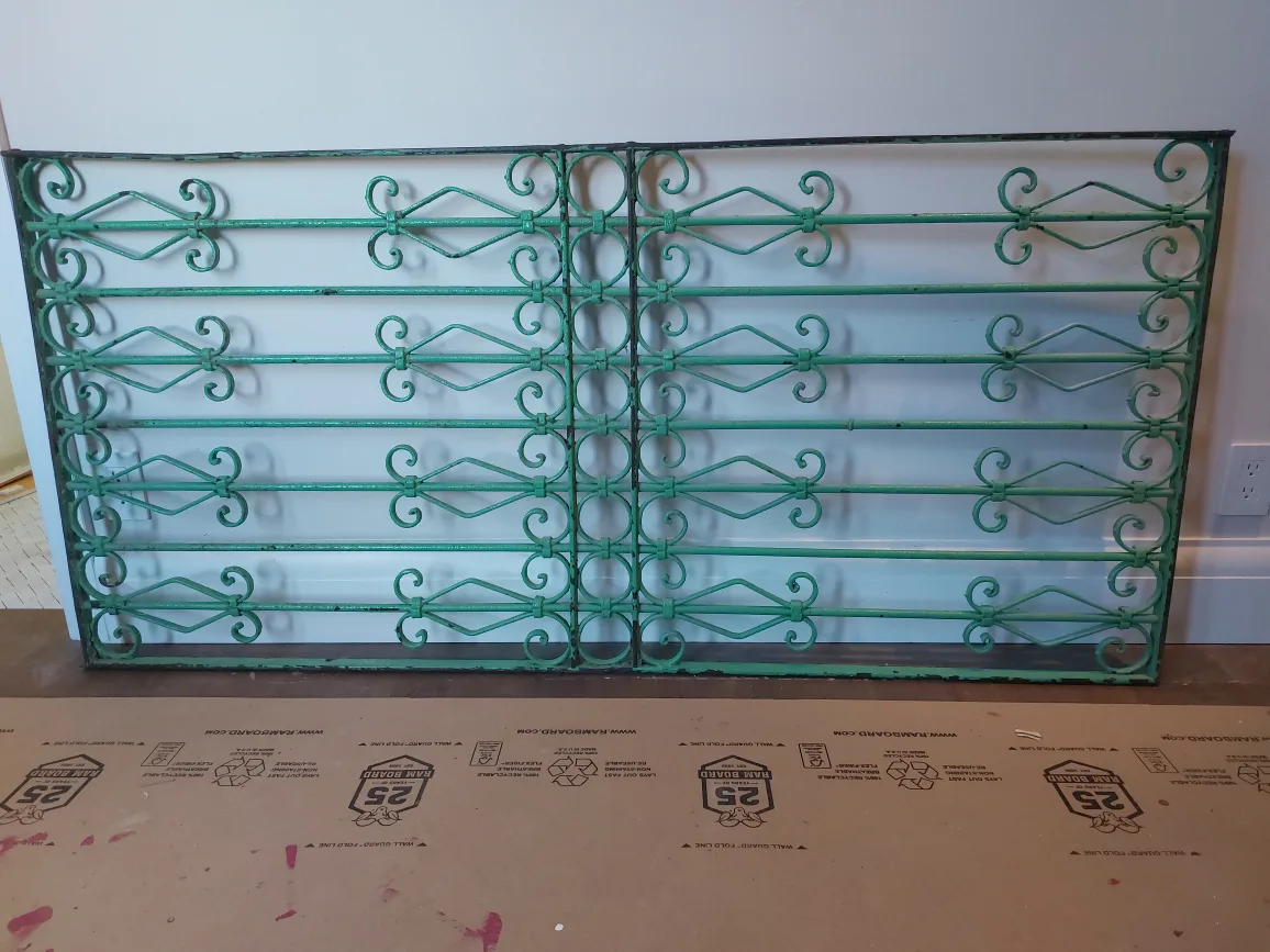 Antique wrought iron decorative gate