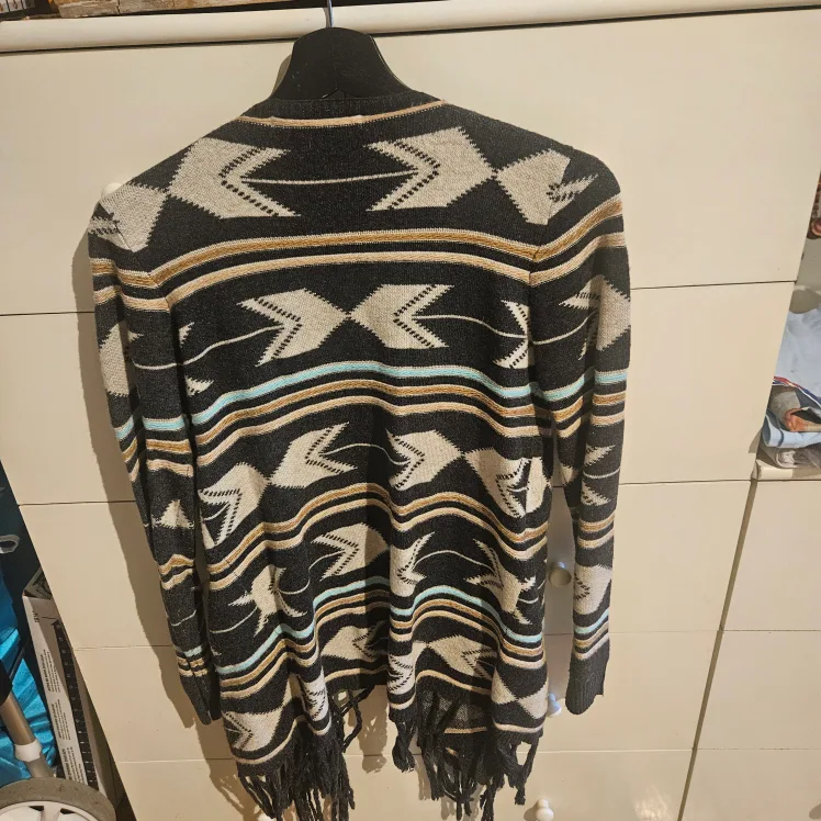 Open Knit Cardigan with Fringes image indicator(2)
