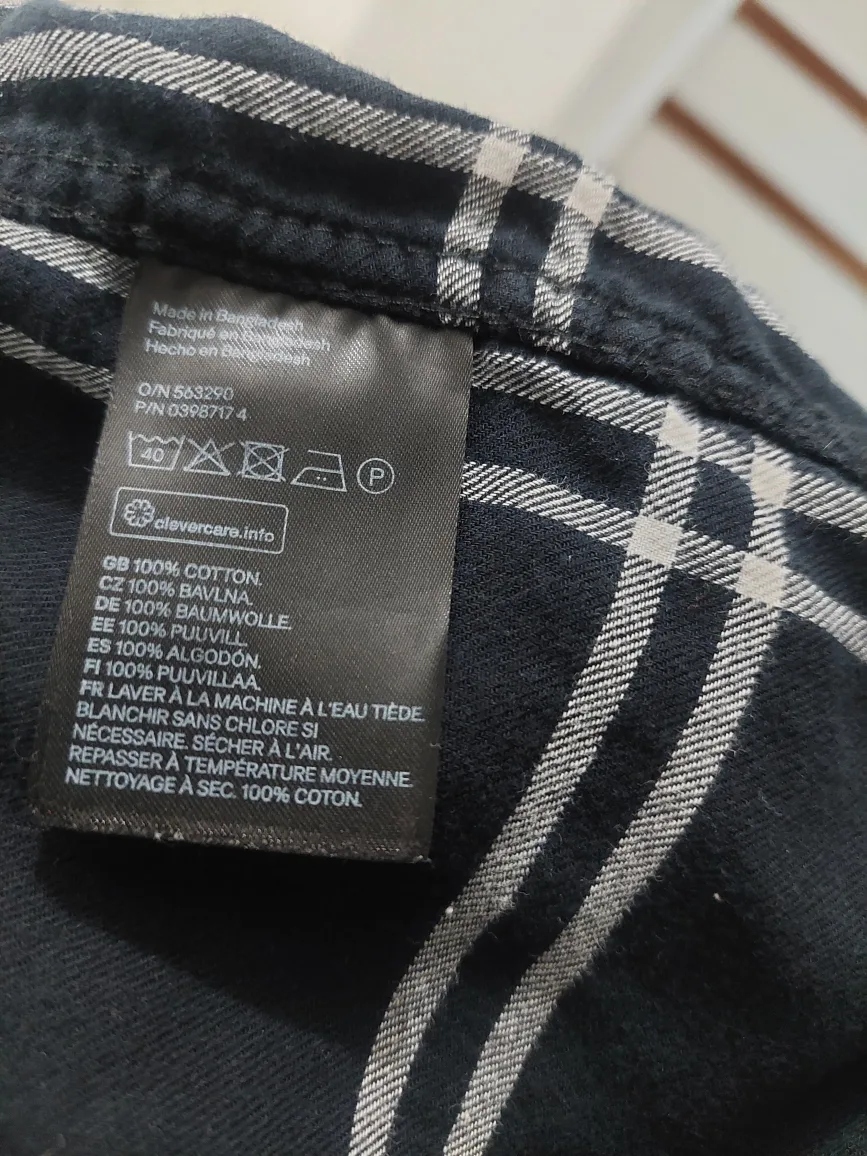 H&M Women's Black Plaid Soft Cotton Shirt Small image indicator(9)