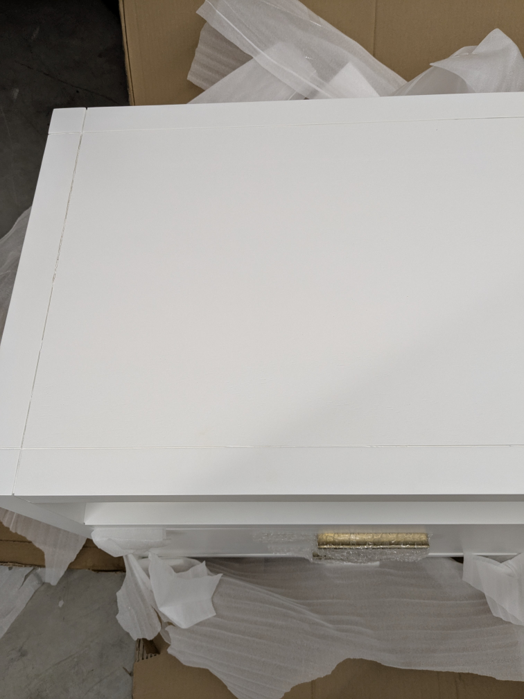 White Side Table with Two Drawers - photo 2