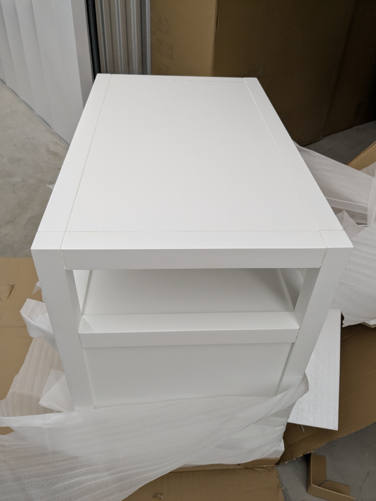 White Side Table with Two Drawers - photo 3
