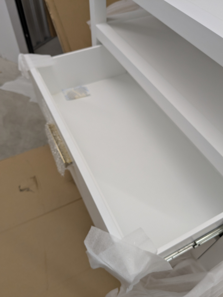 White Side Table with Two Drawers - photo 5