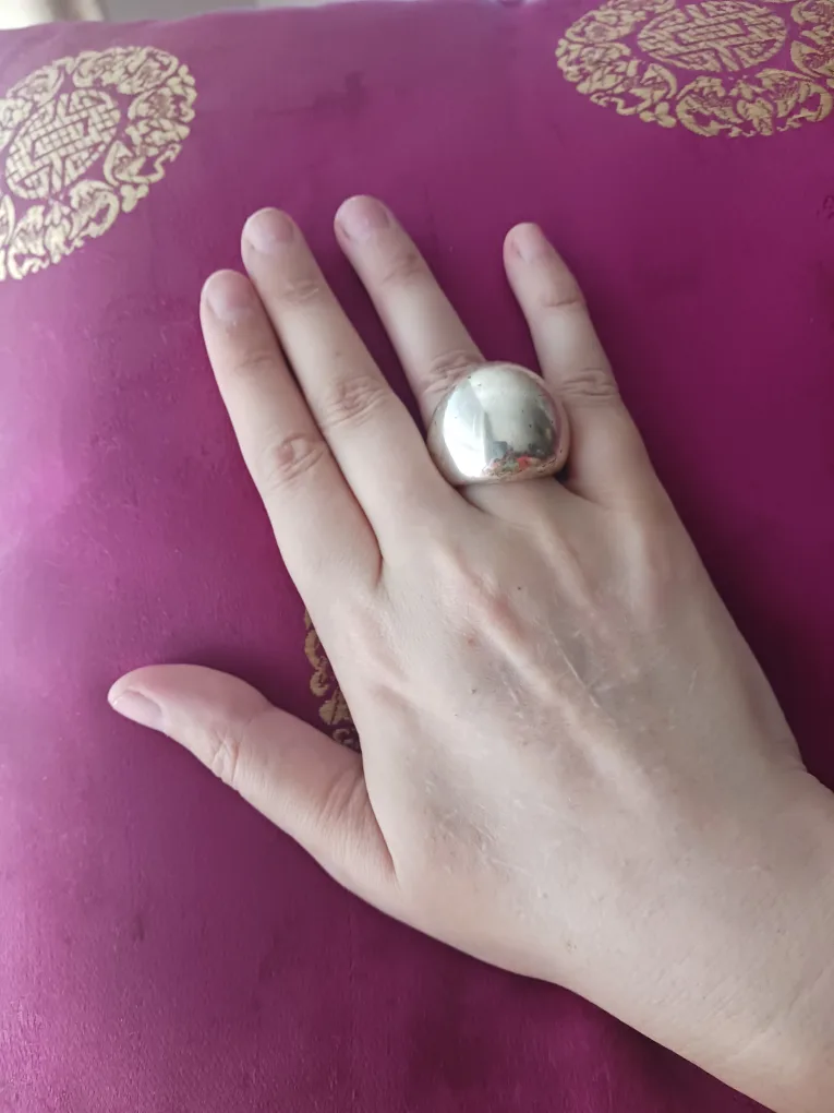 Silver Dome Ring (Plastic) thumbnail