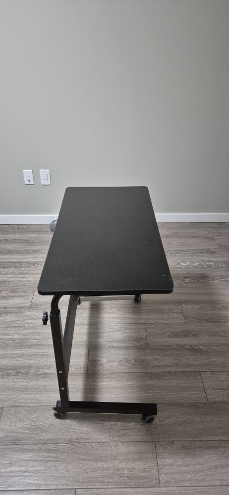Adjustable Rolling Laptop Desk - Black - photo 3