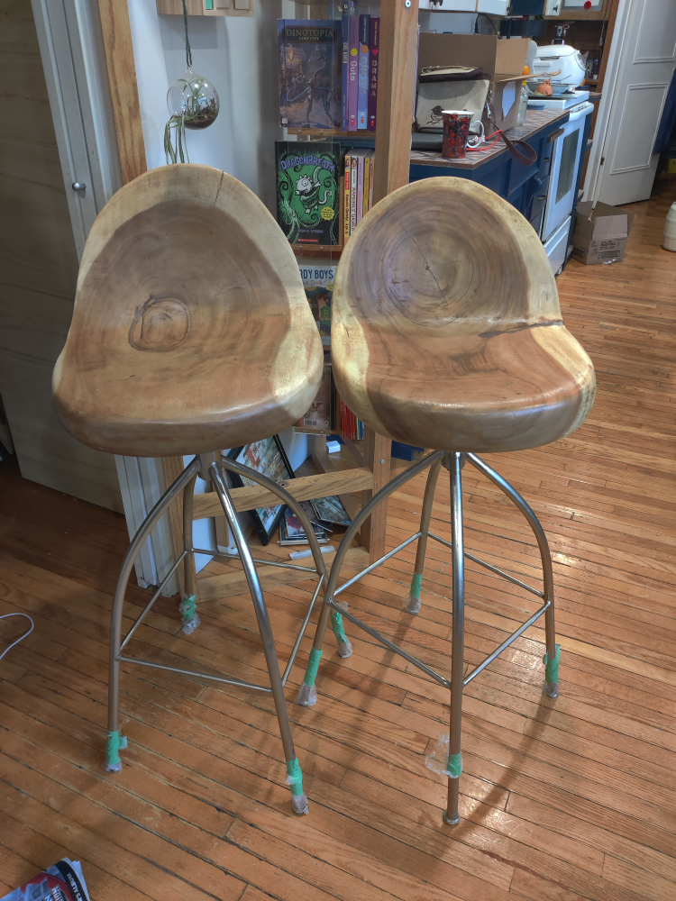 solid wood bar stools - photo 3
