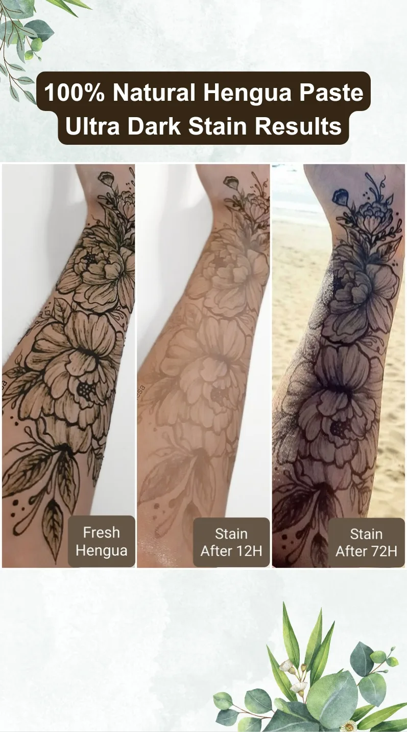 100% Natural Hengua Cones | Ultra Dark Mehndi Henna Stain image indicator(3)