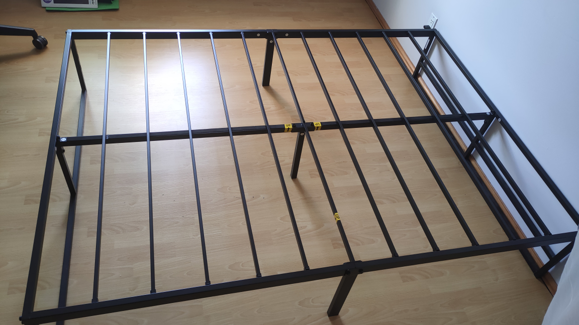 Queen Sized Black Metal Bed Frame