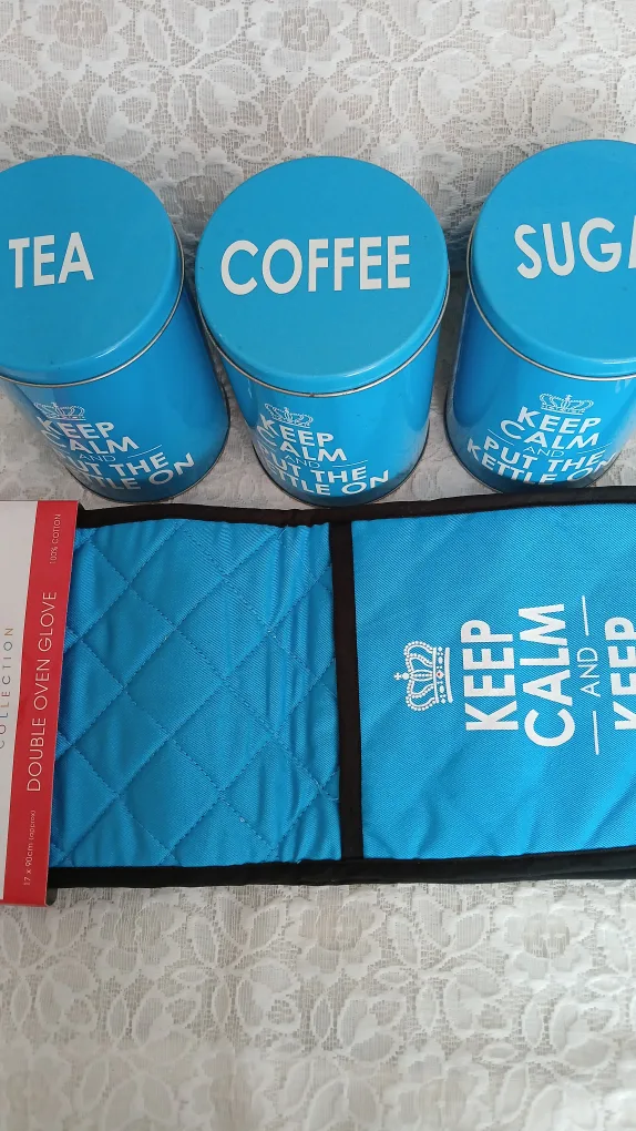 Collection of  Canister Set and Oven Glove for $5.00 image indicator(2)