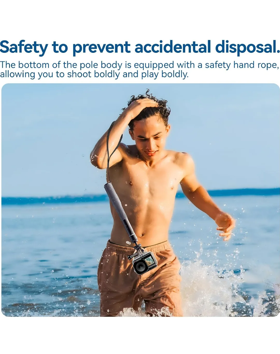 Extendable Waterproof Selfie Stick image indicator(5)