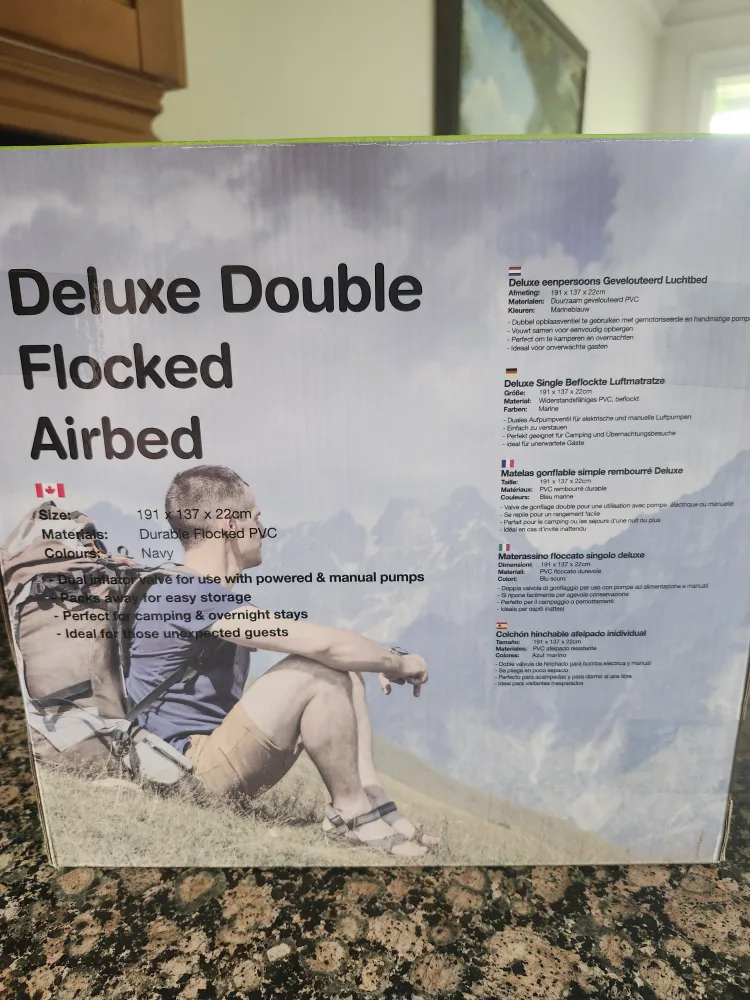 Deluxe Double Flocked Airbed image indicator(3)