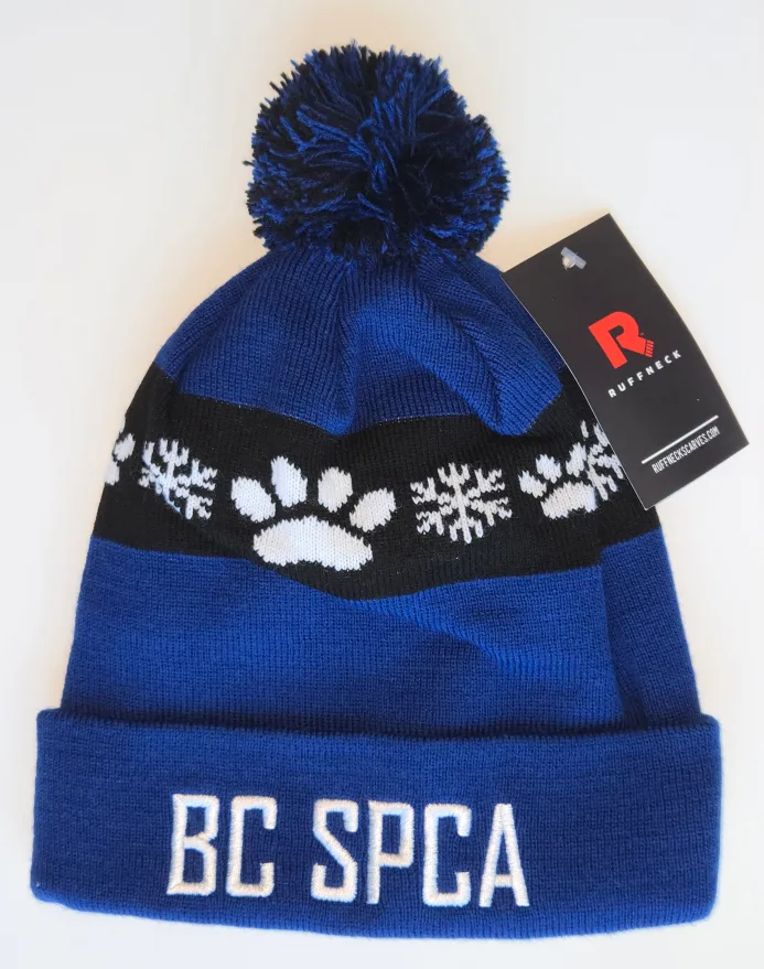 Ruffneck "BC SPCA" Blue Toque/Beanie With Pom-Pom thumbnail