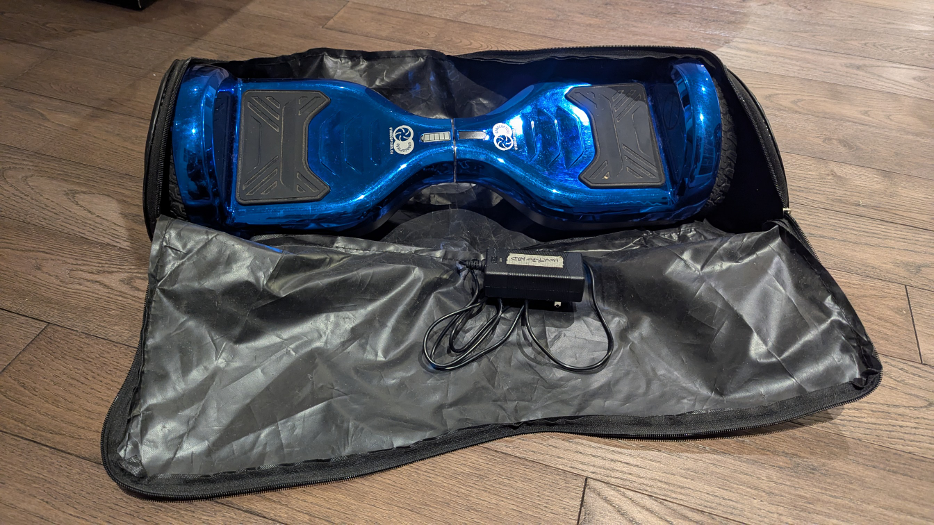Blue Hoverboard with Carrying Case