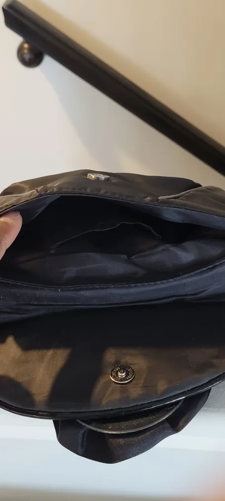 Black Clutch Purse with Floral Detail image indicator(3)