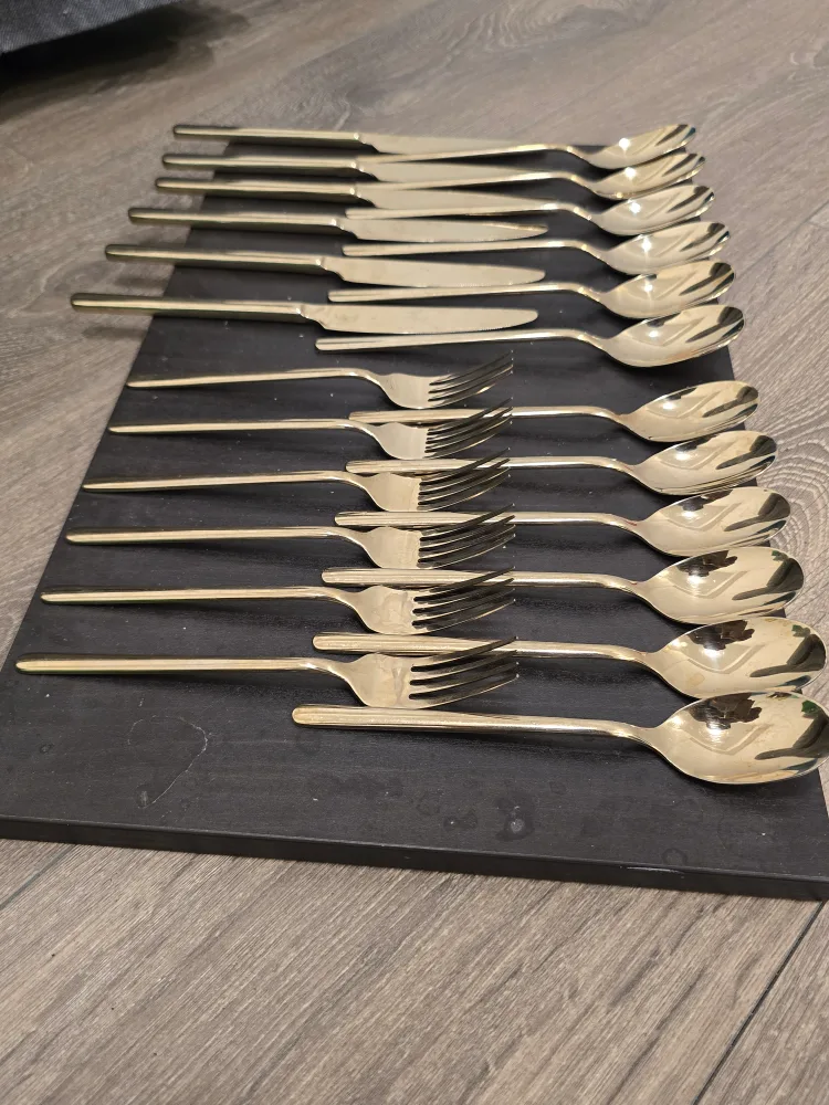 Golden cutlery set -Ornative Wayfair thumbnail