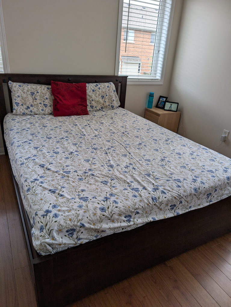 Queen-size Bed Frame with Storage