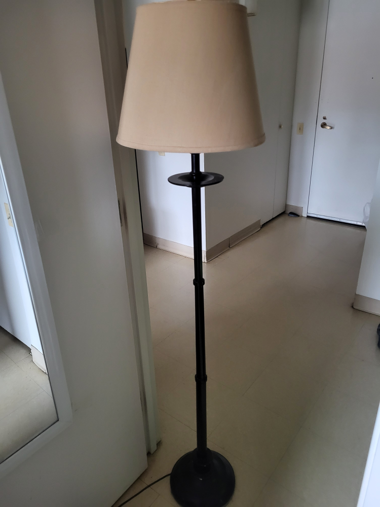 Floor Lamp with Beige Shade