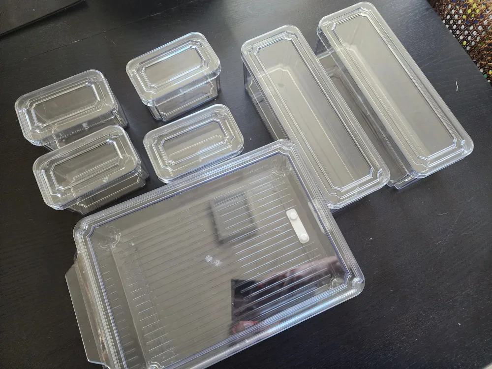 Clear Plastic Organizer Bins ( 6 bins ) image indicator(4)