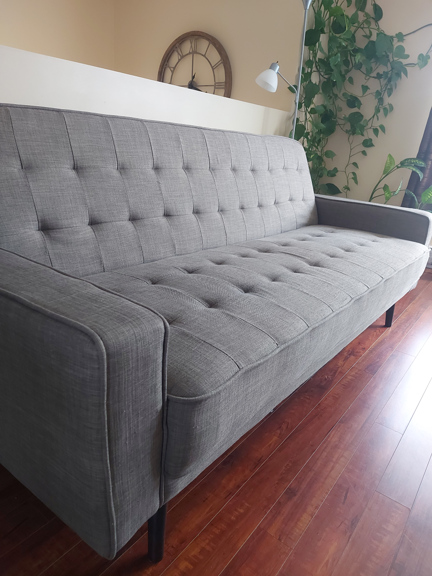 Grey Futon Sofa Bed - photo 2