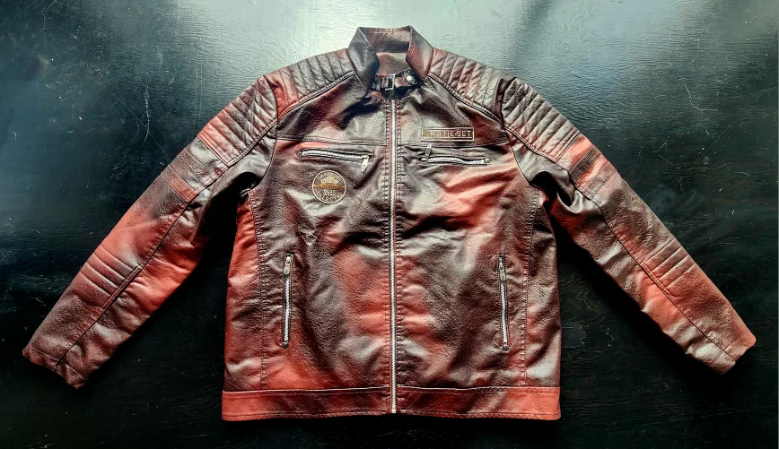 Vintage Biker Faux Leather Jacket thumbnail