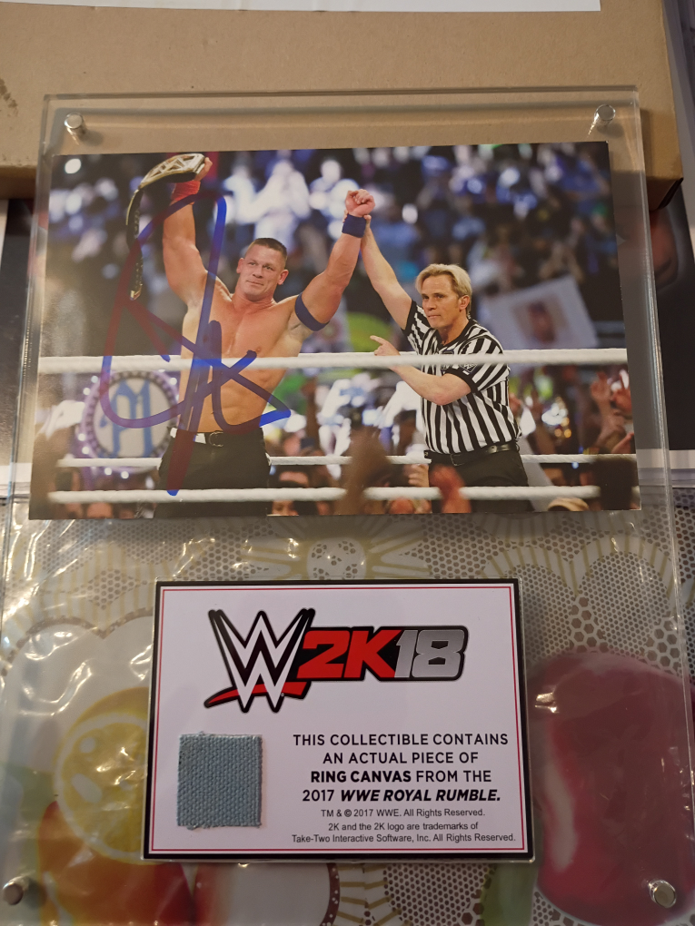 John Cena autograph plaque