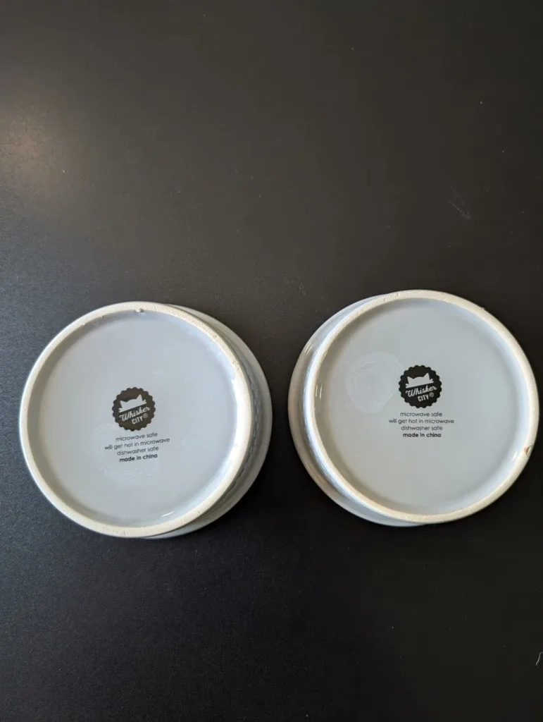 Pair of Small Whisker City Cat Bowls (read bio) image indicator(4)