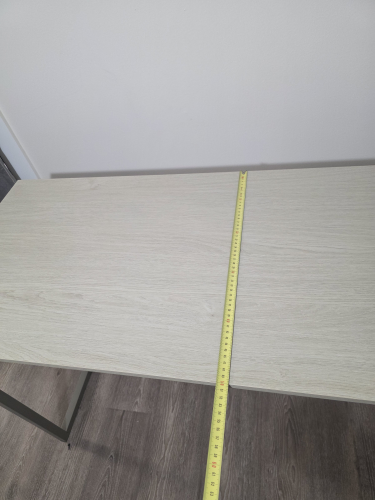 L-Shaped Corner Desk - Grey/Silver - photo 2