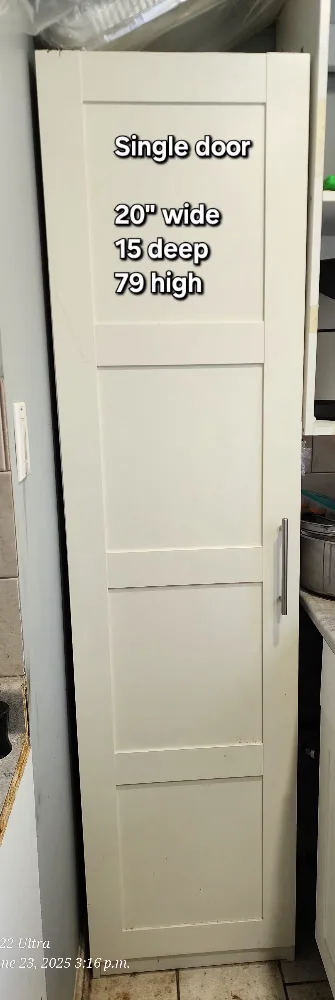 2 IKEA Single & Double Door White Cabinets image indicator(2)