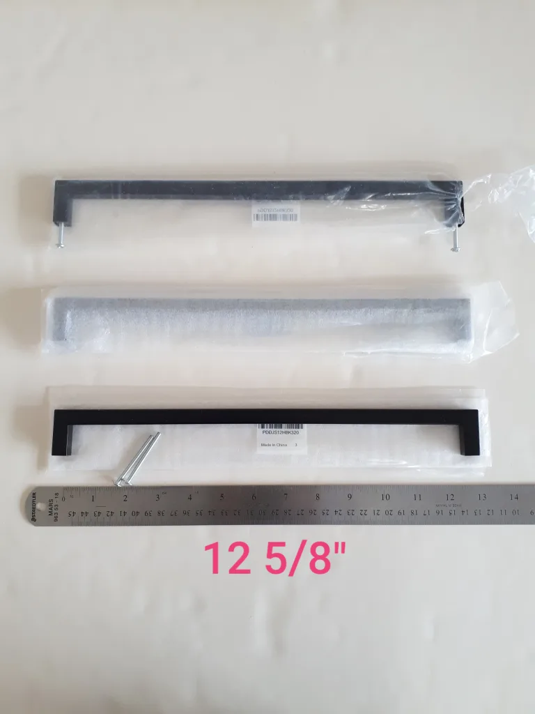 33 Black metal drawer pulls / cabinet handles NEW: 4 sizes image indicator(7)